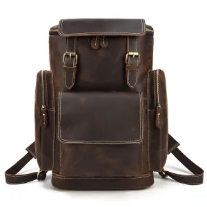 Premium Crazy Horse Genuine Leather Stylish Backpack