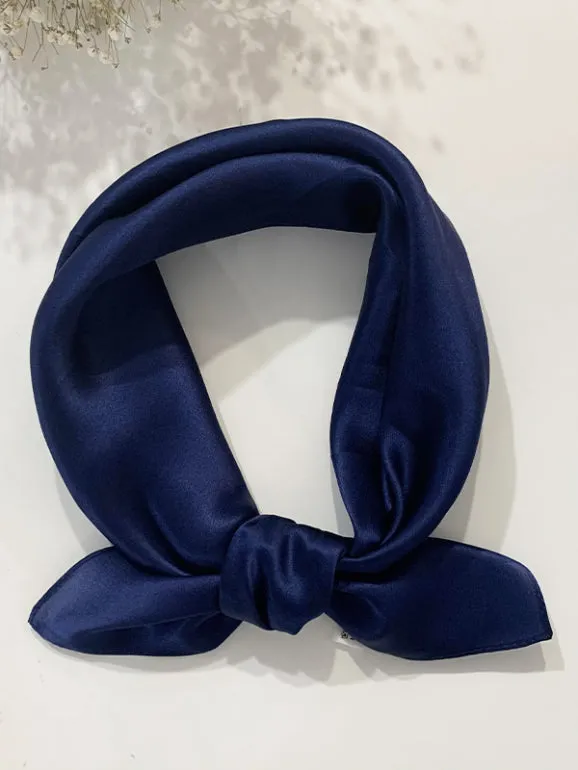 Pure Silk Solid Color Square Scarf 53x53cm/21