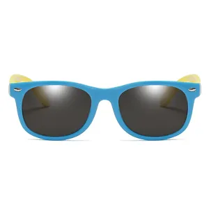 Rainbow - (Age 3-12)Kids UV400 Protective Polarized Sunglasses-Blue&Yellow