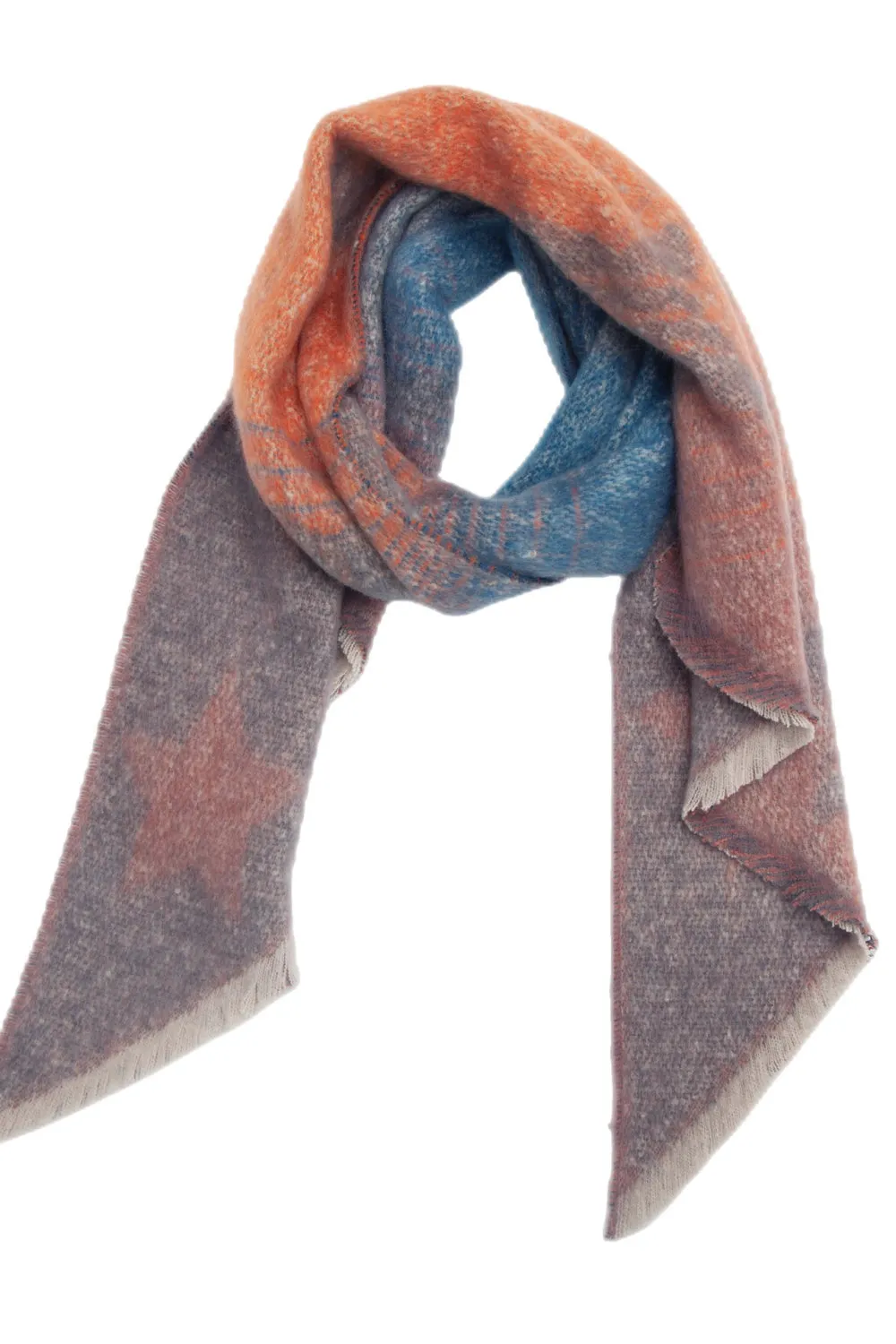 Raw Edge Polyester Scarf - Trendy and Lightweight