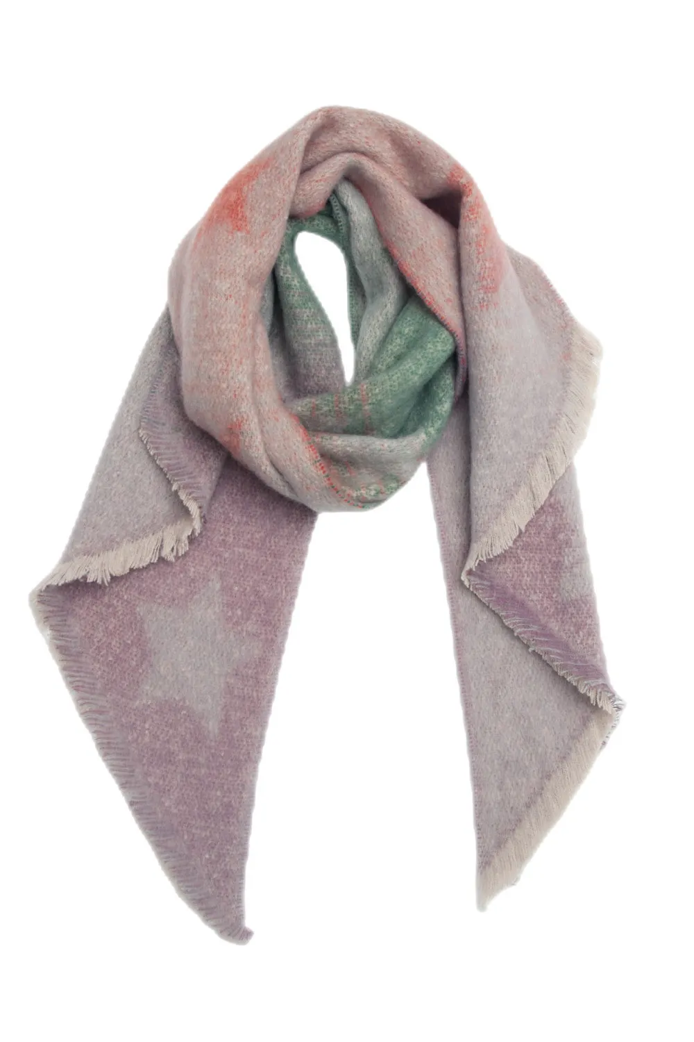 Raw Edge Polyester Scarf - Trendy and Lightweight