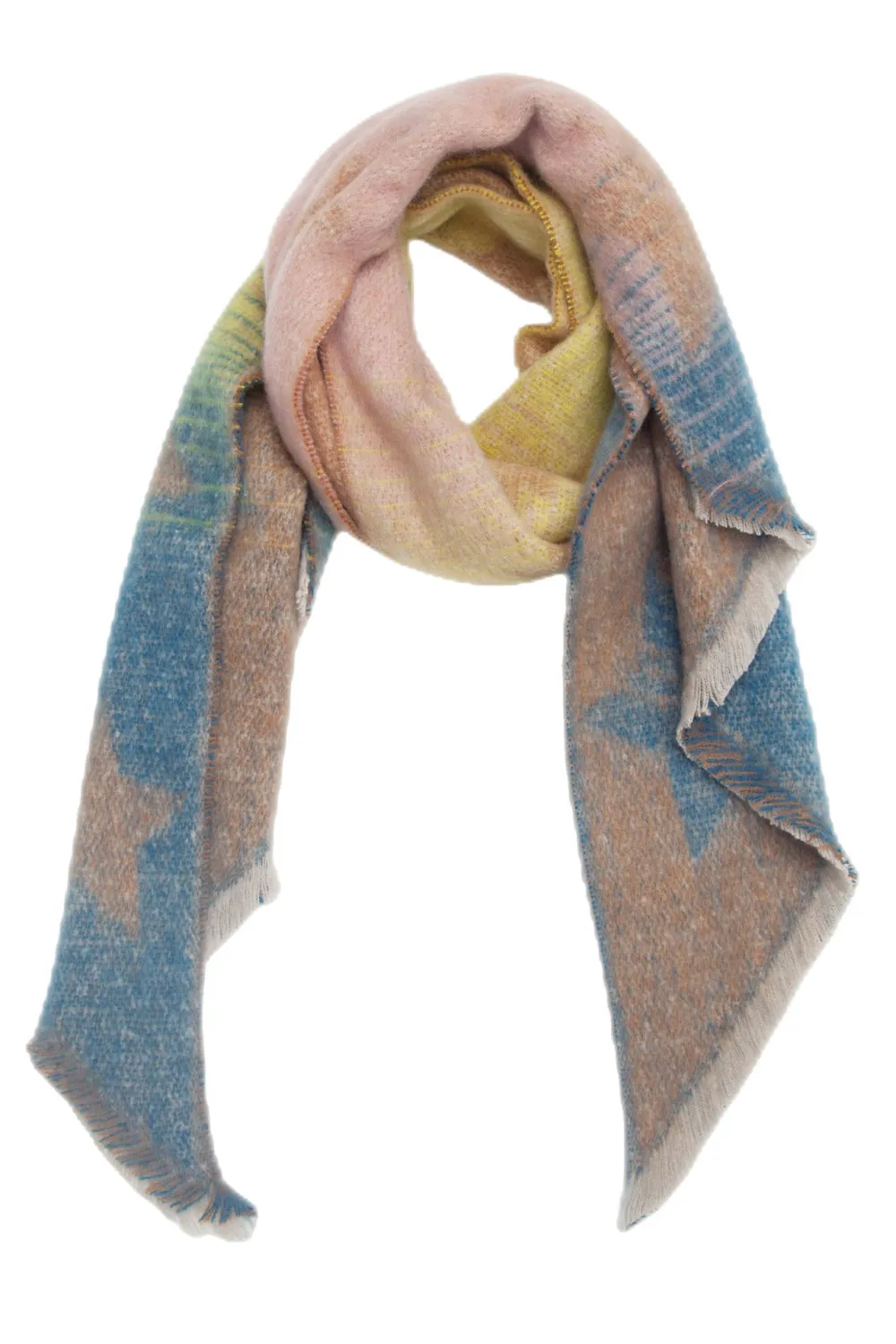 Raw Edge Polyester Scarf - Trendy and Lightweight