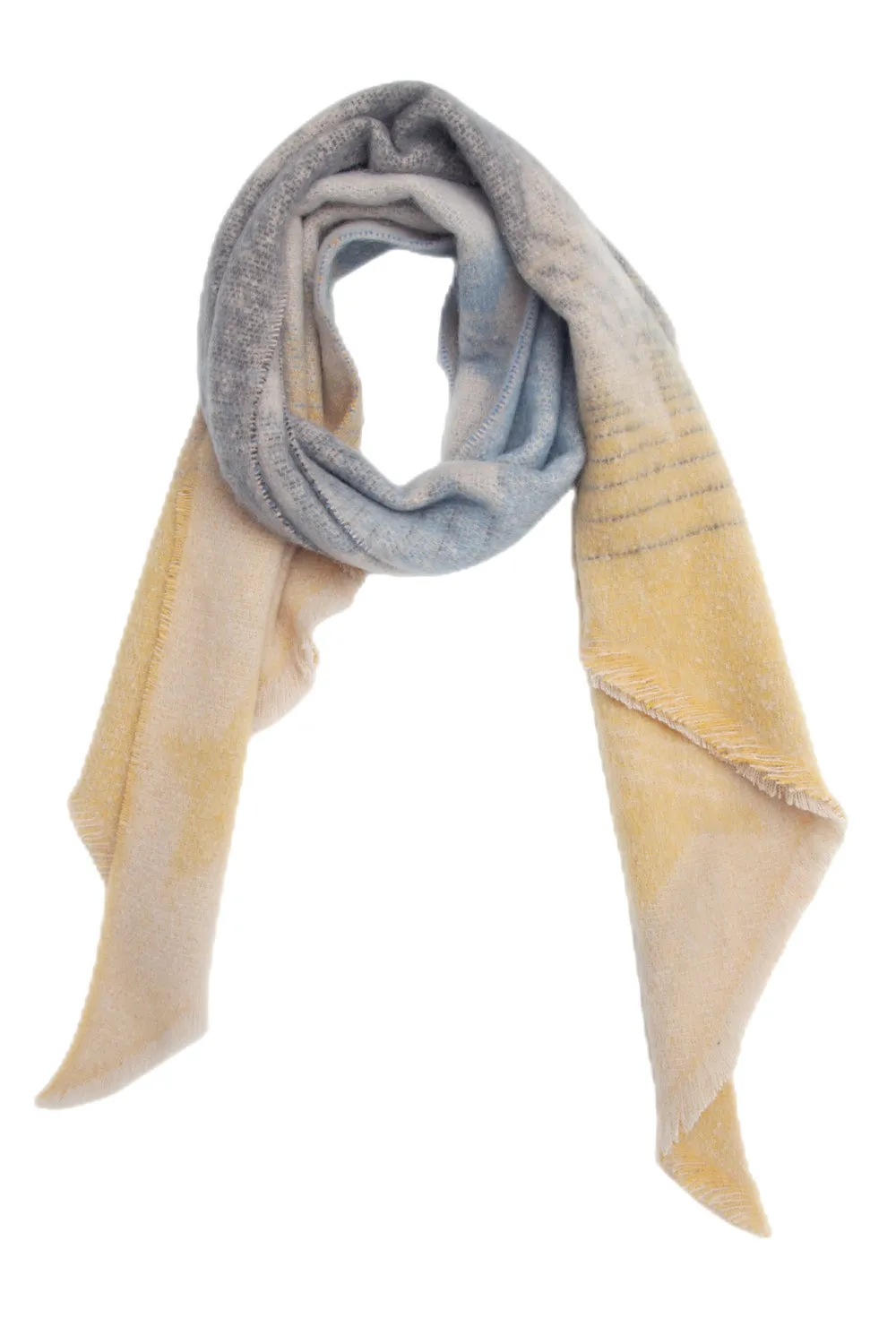 Raw Edge Polyester Scarf - Trendy and Lightweight