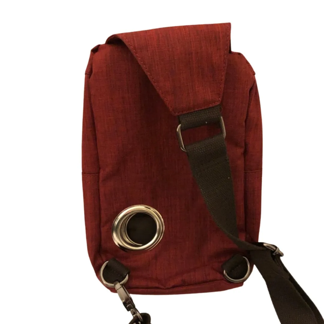 Red Canvas Sling Backpack