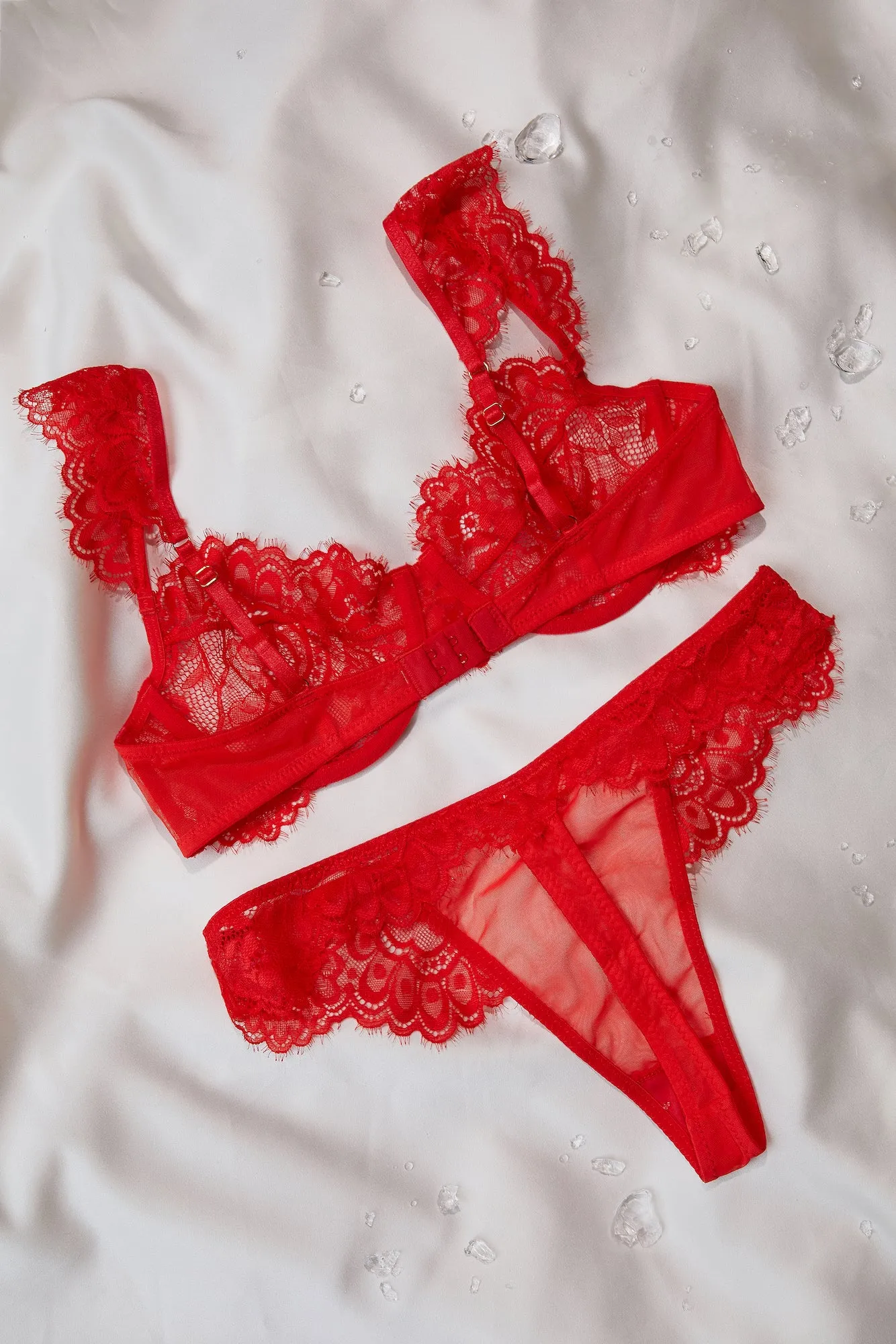 Red Lace Lingerie Set