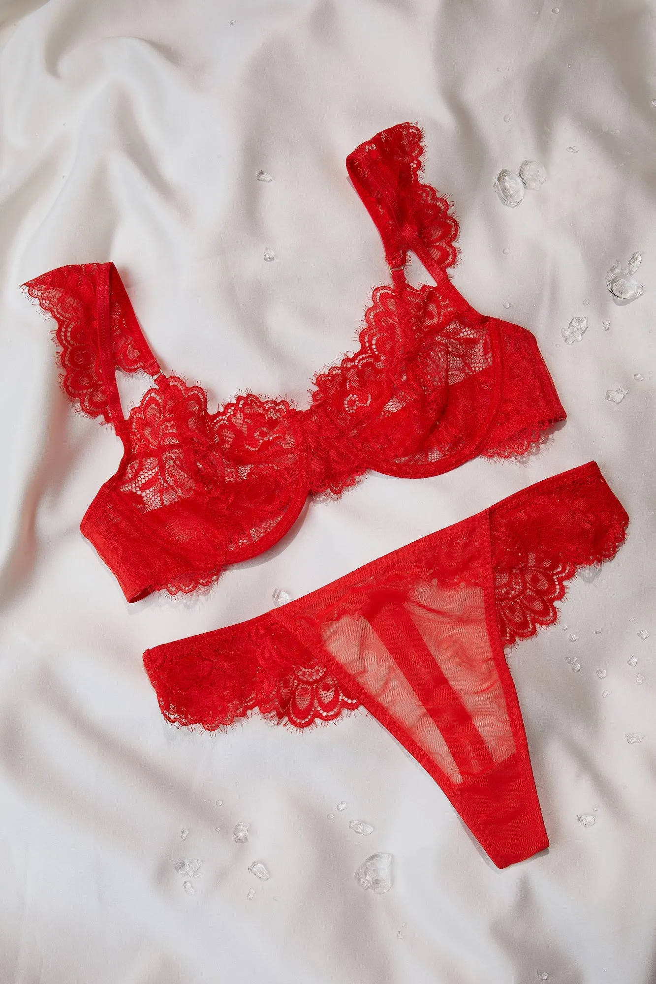 Red Lace Lingerie Set