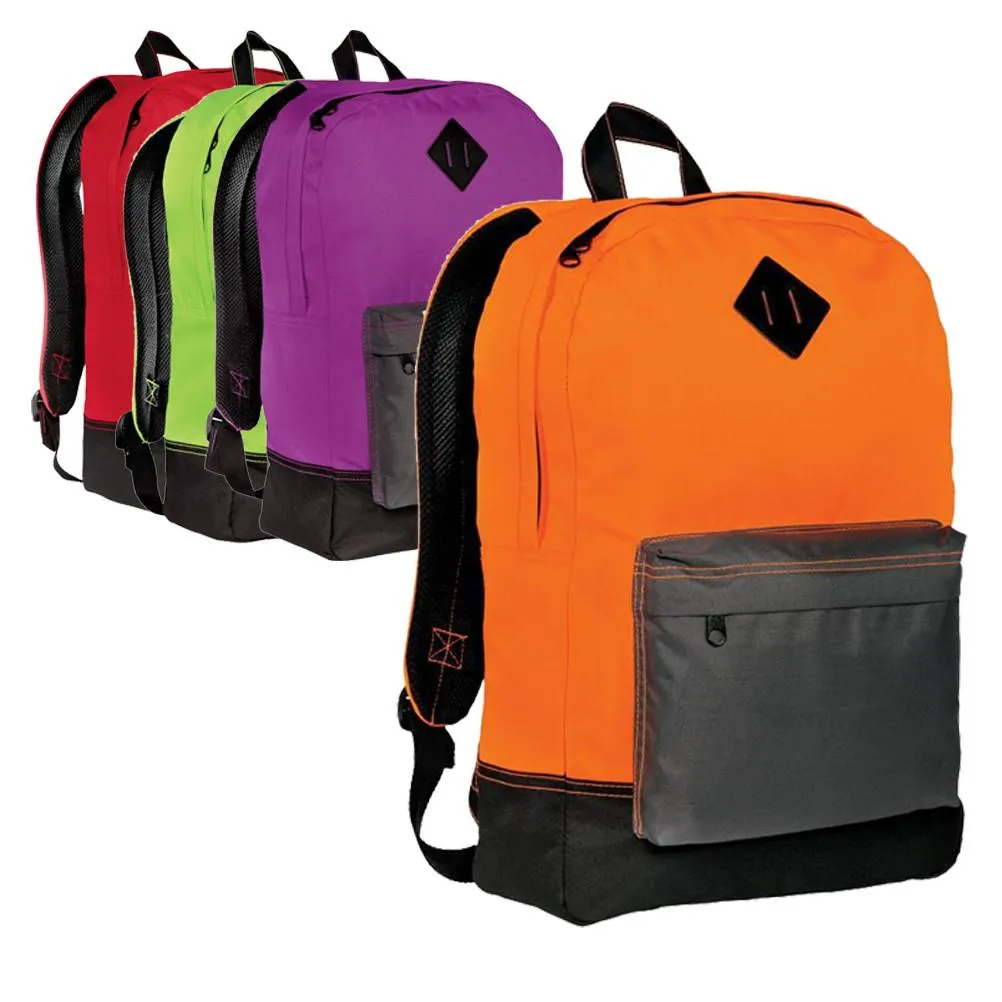 Retro Backpack with Multiple Pockets and Media Port