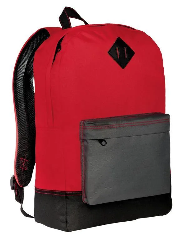 Retro Backpack with Multiple Pockets and Media Port