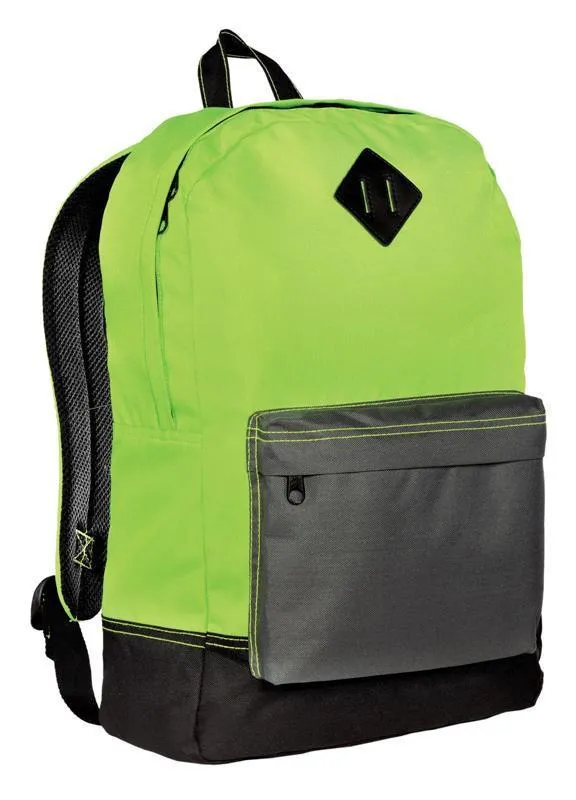 Retro Backpack with Multiple Pockets and Media Port