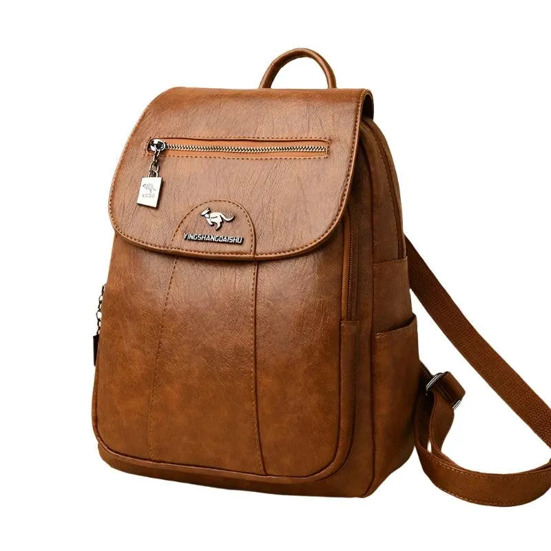 Retro Soft Leather Women's Backpack