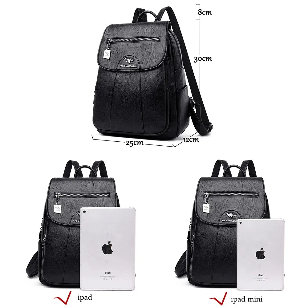 Retro Soft Leather Women's Backpack