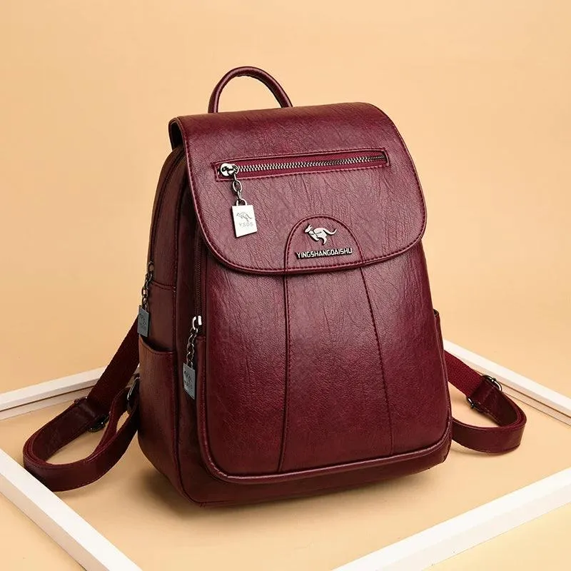 Retro Soft Leather Women's Backpack