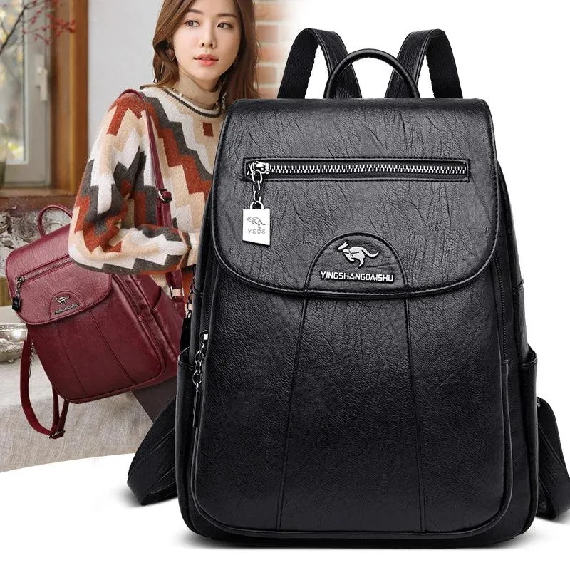 Retro Soft Leather Women's Backpack