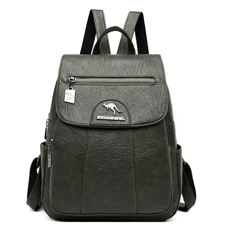 Retro Soft Leather Women's Backpack