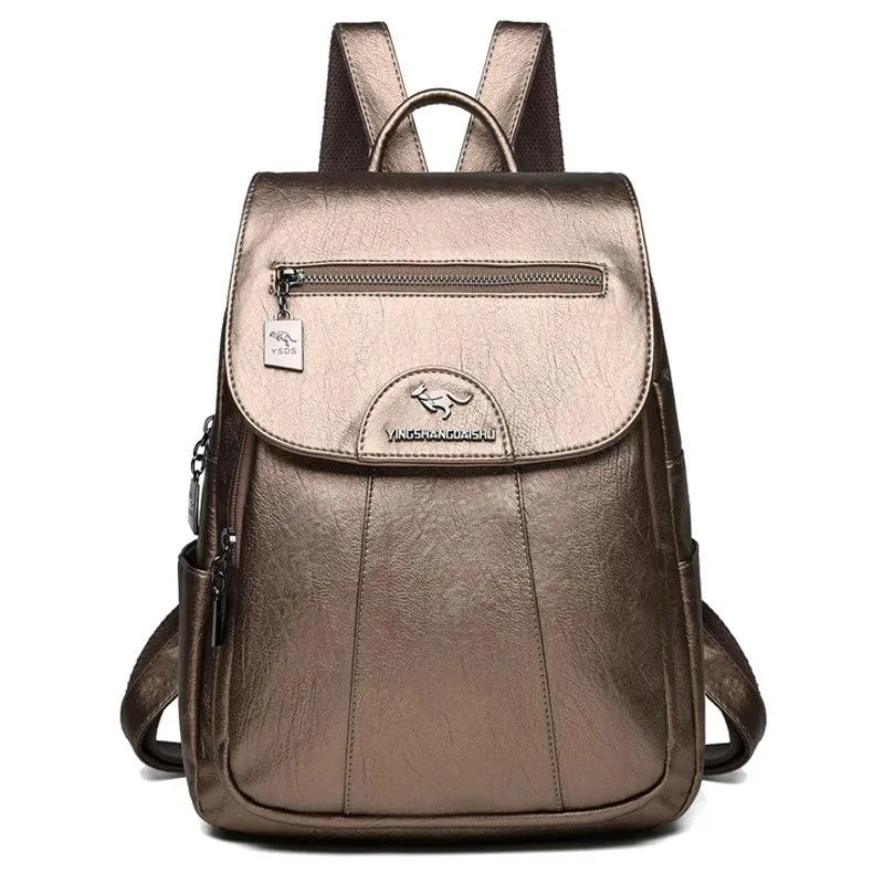 Retro Soft Leather Women's Backpack