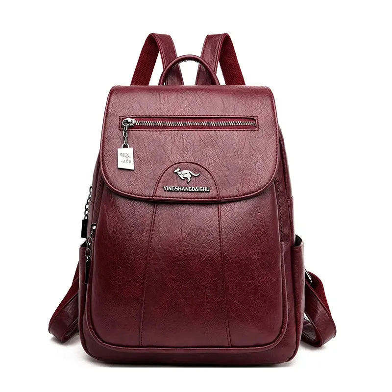 Retro Soft Leather Women's Backpack