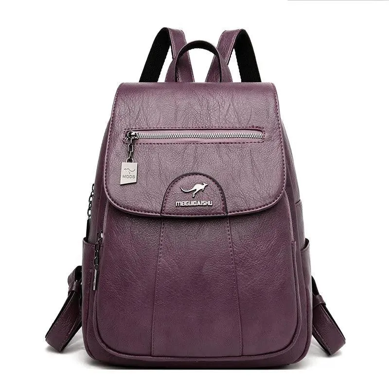 Retro Soft Leather Women's Backpack