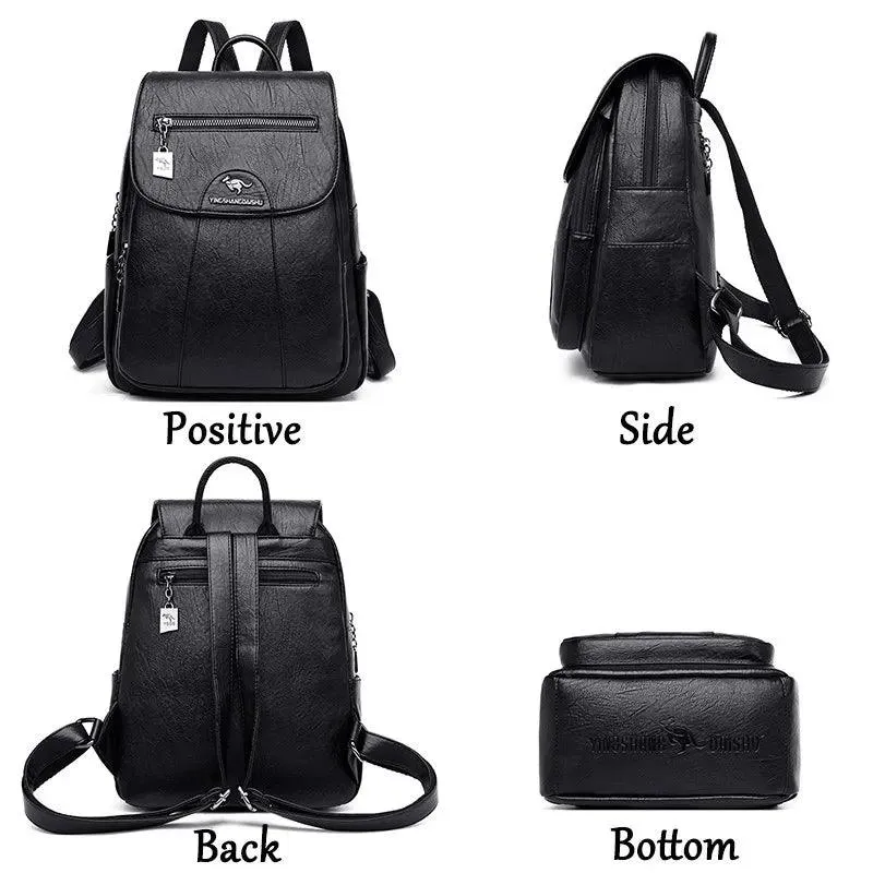 Retro Soft Leather Women's Backpack