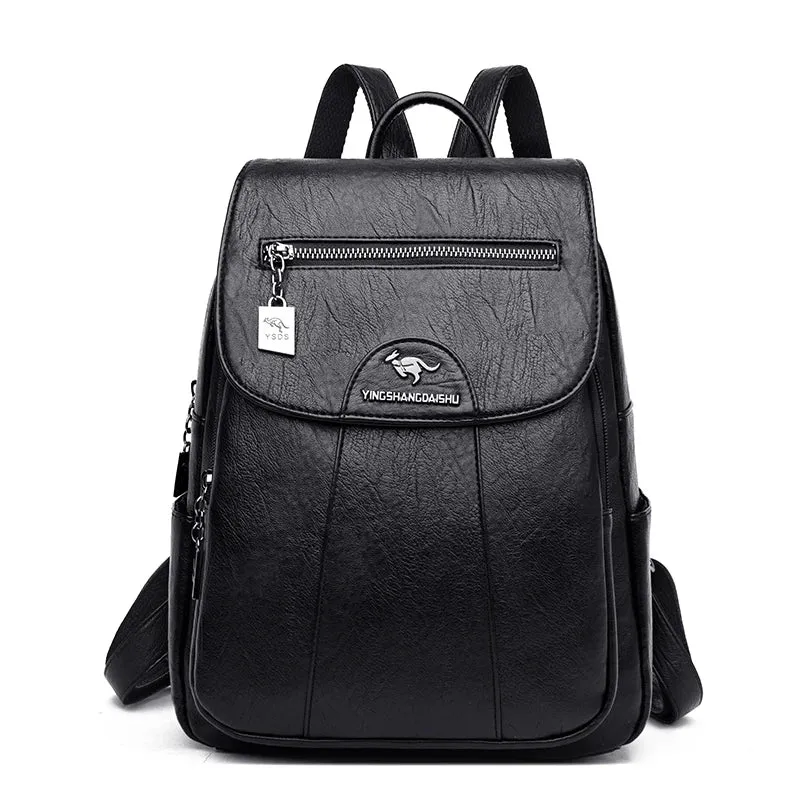 Retro Soft Leather Women's Backpack