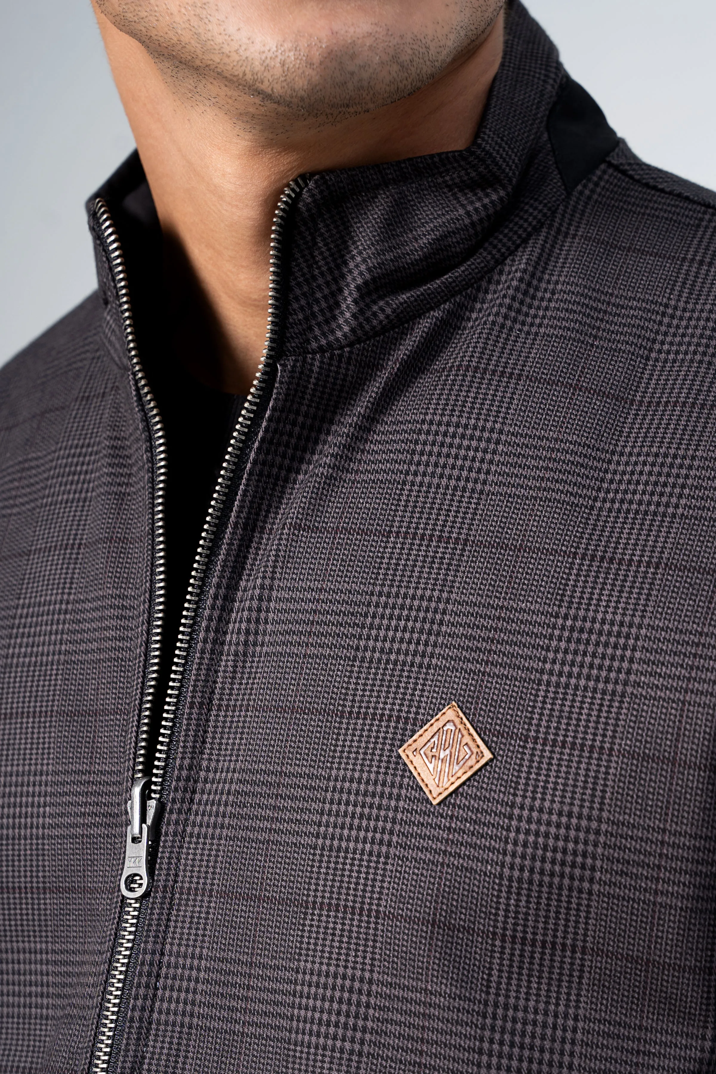 Reversible Quilted Jacket Grey Black