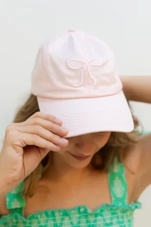 Ribbon Baseball Cap - Pink