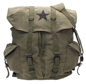 Rothco Vintage Weekender Canvas Backpack with Star