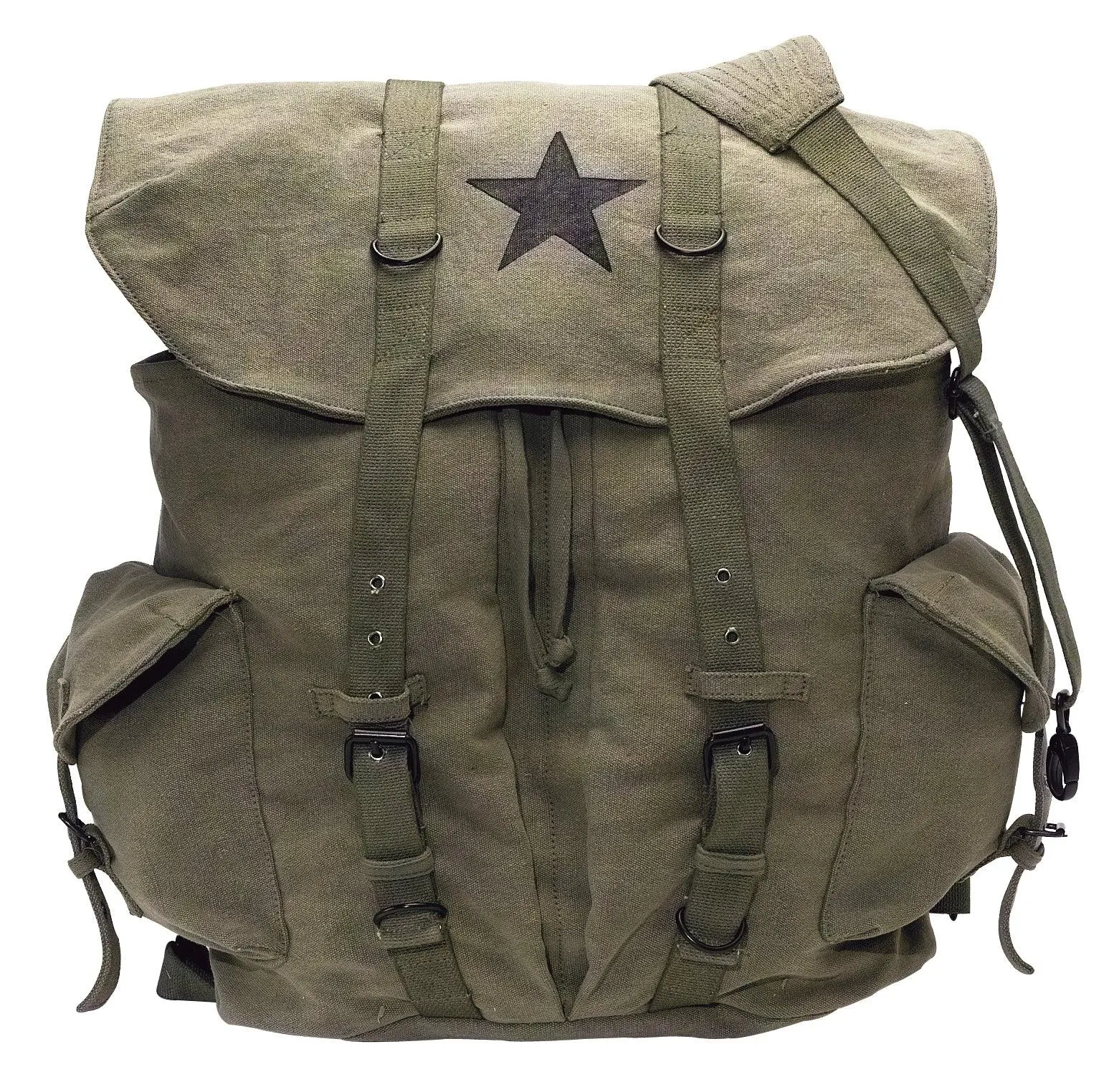 Rothco Vintage Weekender Canvas Backpack with Star