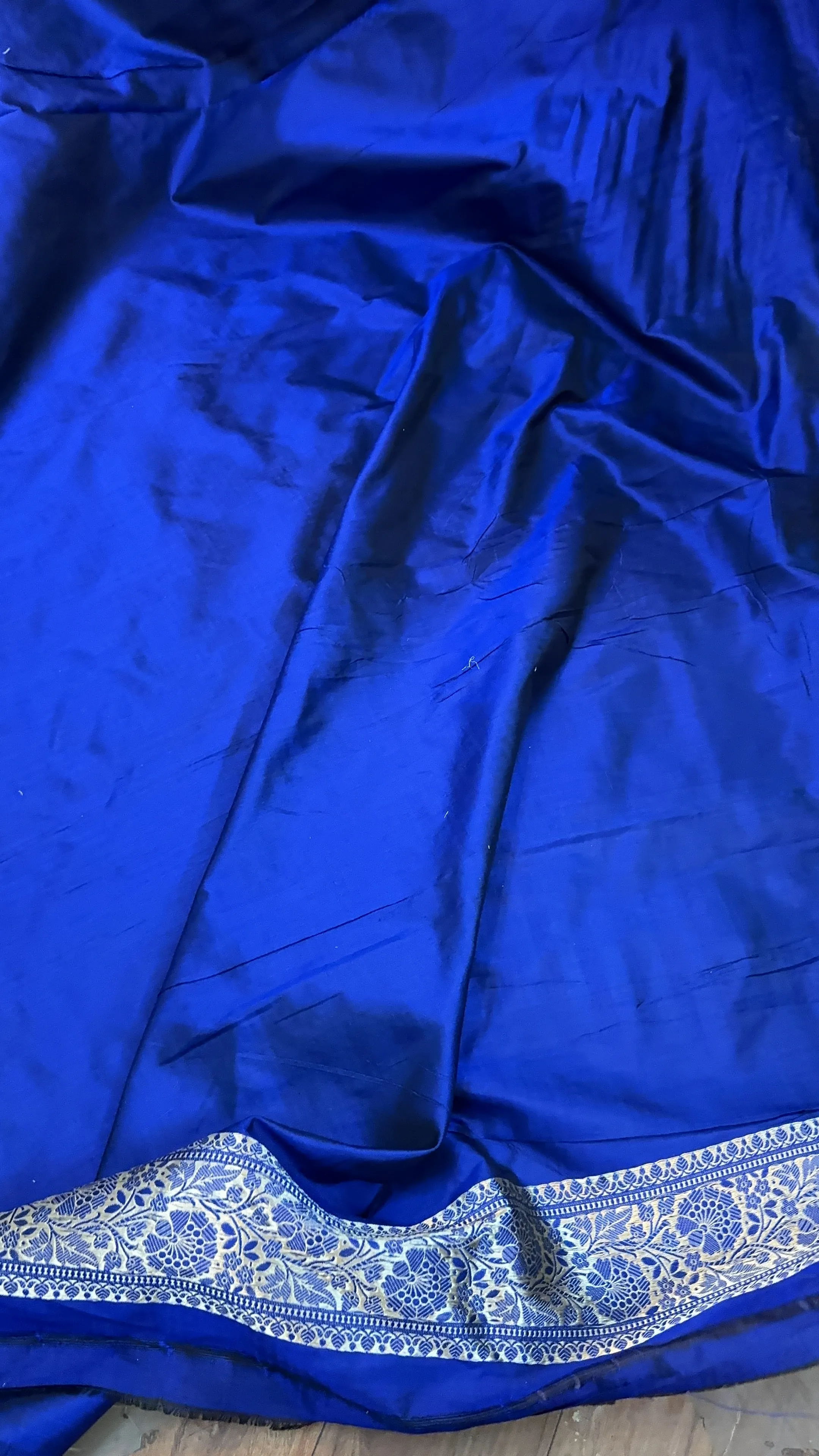 Royal Blue Pure Silk Banarasi Saree