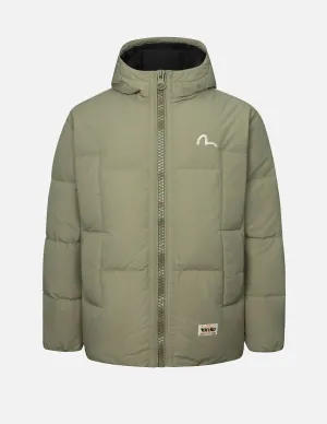 Seagull Embroidery Loose Fit Down Jacket