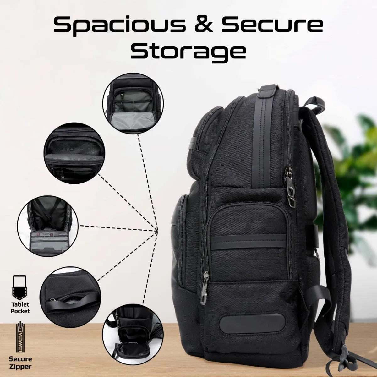 SecureStorage™ 15.6" Laptop Backpack with Multiple Compartments