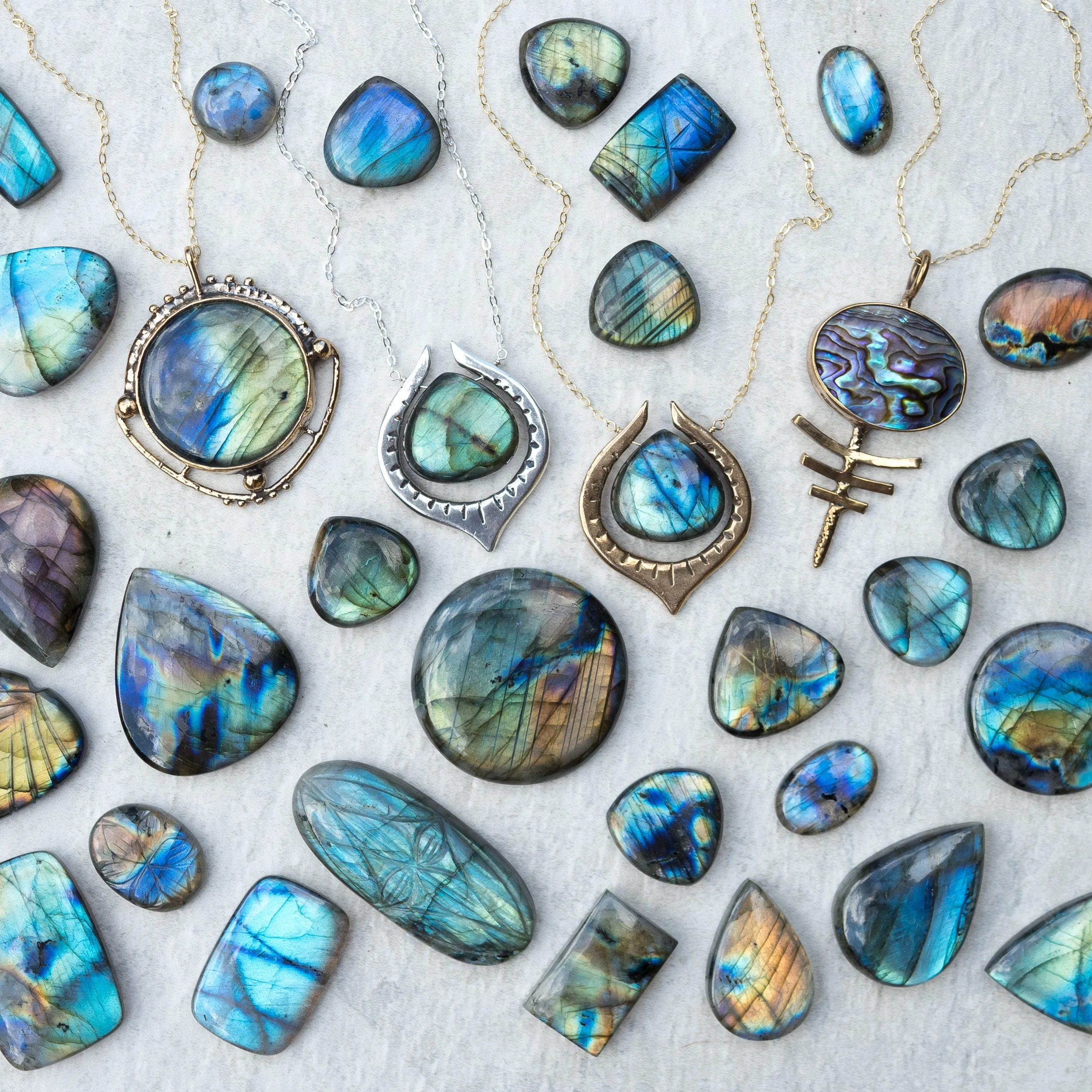 SERA / Labradorite Teardrop Necklace