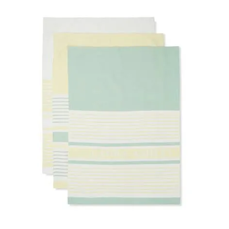 Set of 3 Laura Ashley Branded Tea Towels