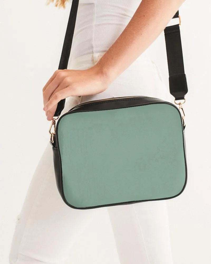 Shaded Pale Pastel Green Gray Crossbody Bag | C30M0Y30K30