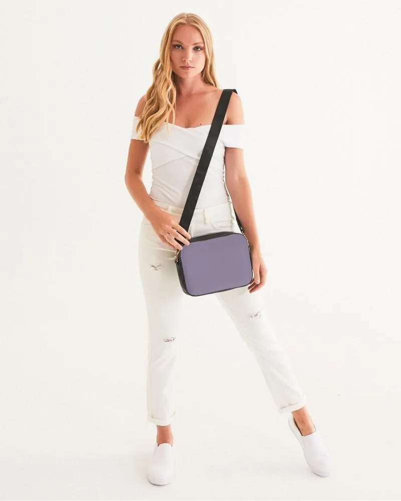 Shaded Pale Pastel Violet Gray Crossbody Bag | C22M30Y0K30