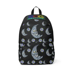 Silver Moon  Unisex Fabric Backpack