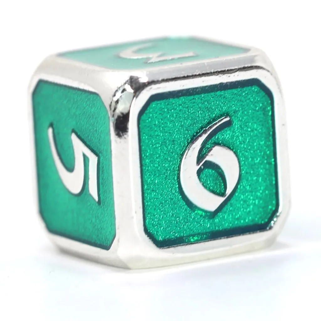 Single d6 - Mythica Platinum Emerald