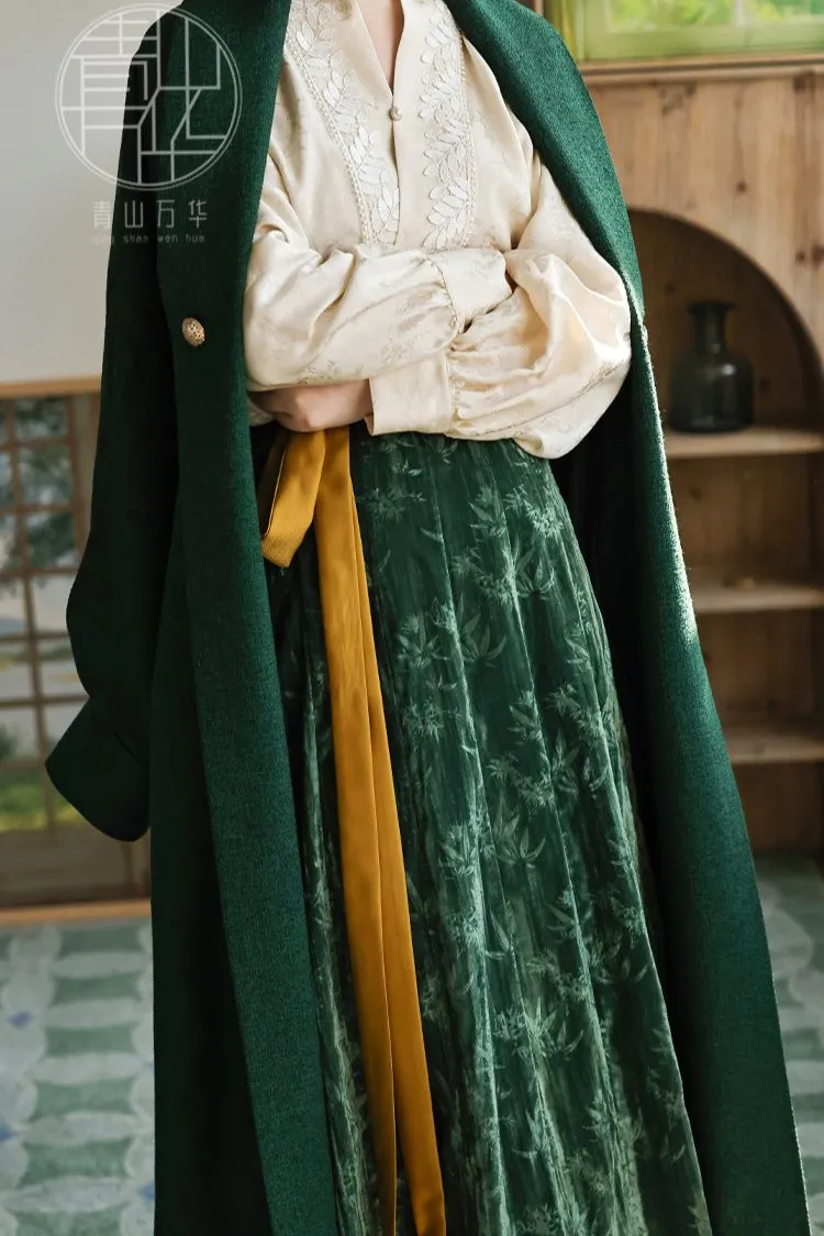 Slytherin 斯莱特林 Modernized Hanfu Zhiju Double Breasted Coat