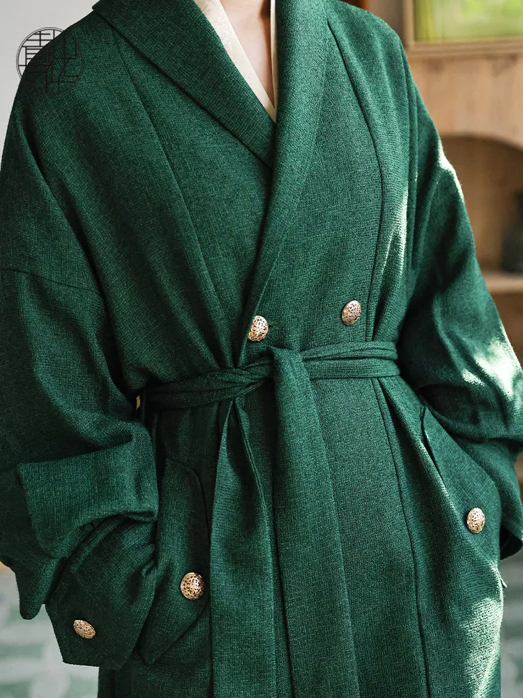 Slytherin 斯莱特林 Modernized Hanfu Zhiju Double Breasted Coat