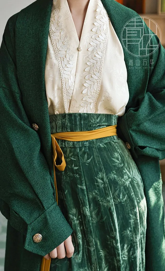 Slytherin 斯莱特林 Modernized Hanfu Zhiju Double Breasted Coat