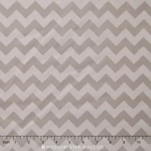 Small Cotton Chevrons - Tone on Tone Gray Yardage