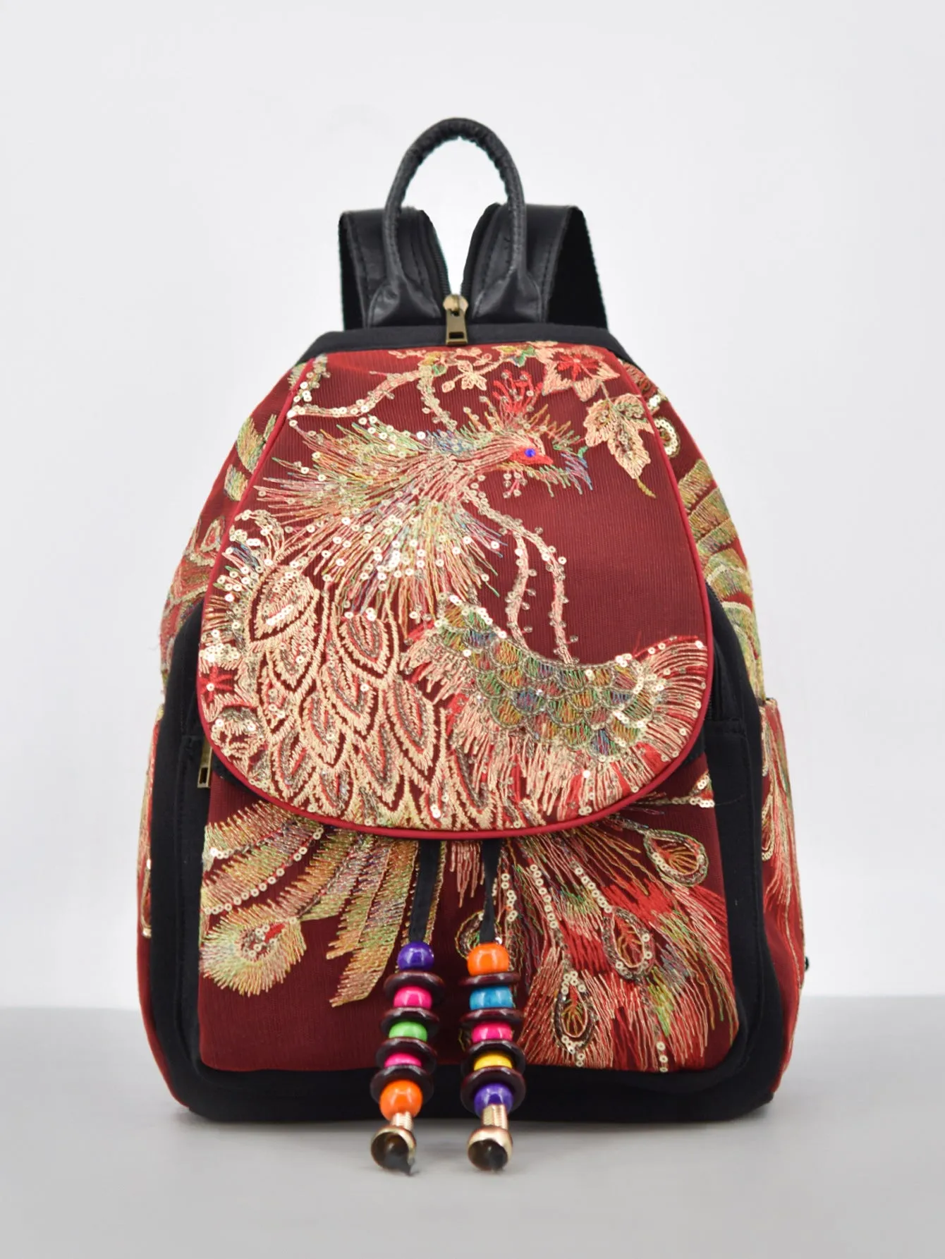 Small Womens Embroidery Canvas Rucksack Backpack For Women