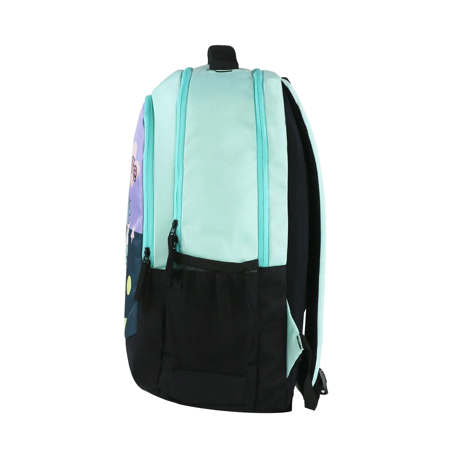 Smily Kiddos 29 Ltrs Junior School Bag  - Cute Dragon- Sea Green LxWxH :45 X 33 X 20 CM