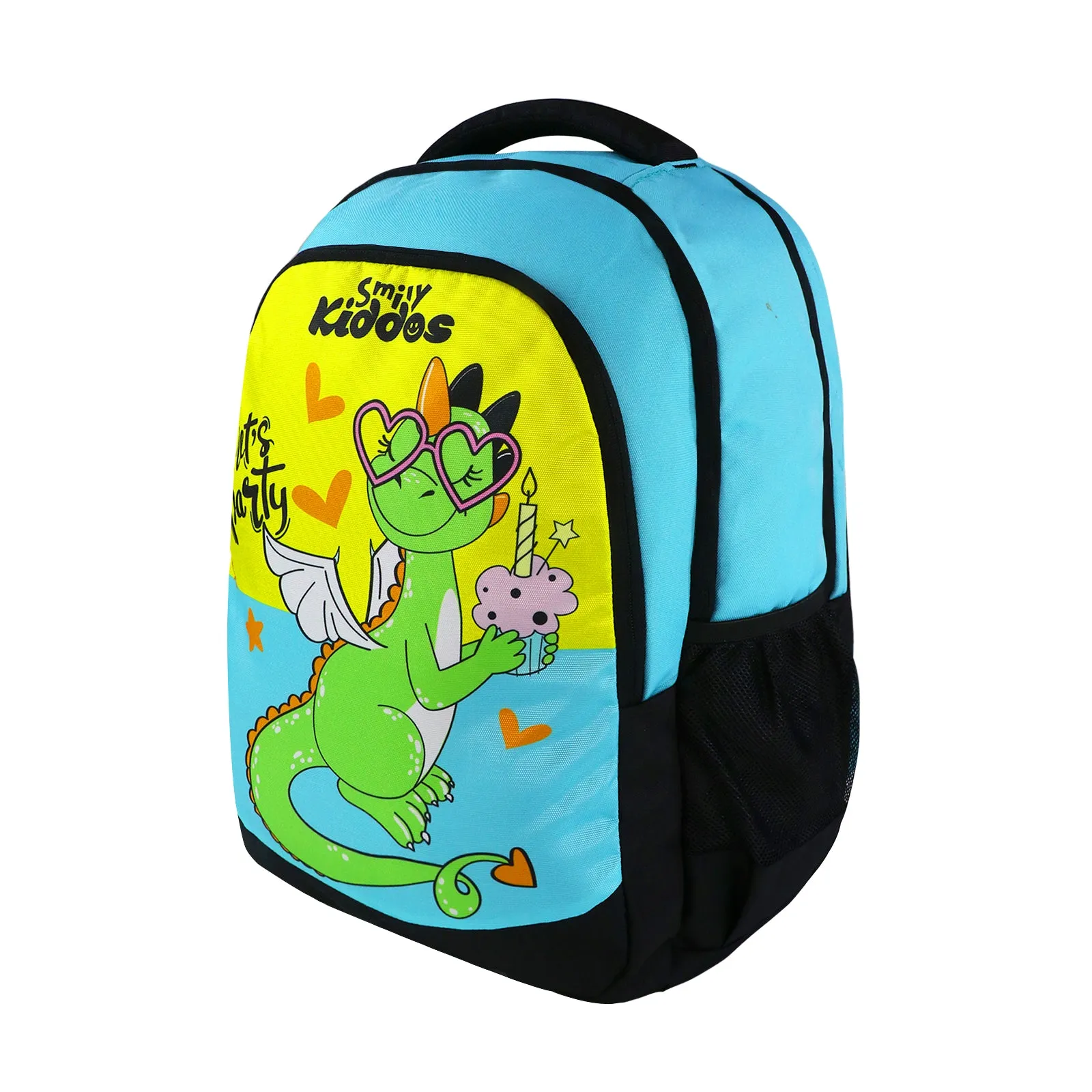 Smily Kiddos 29 Ltrs Junior School Bag  - Party Dragon-Yellow LxWxH :45 X 33 X 20 CM