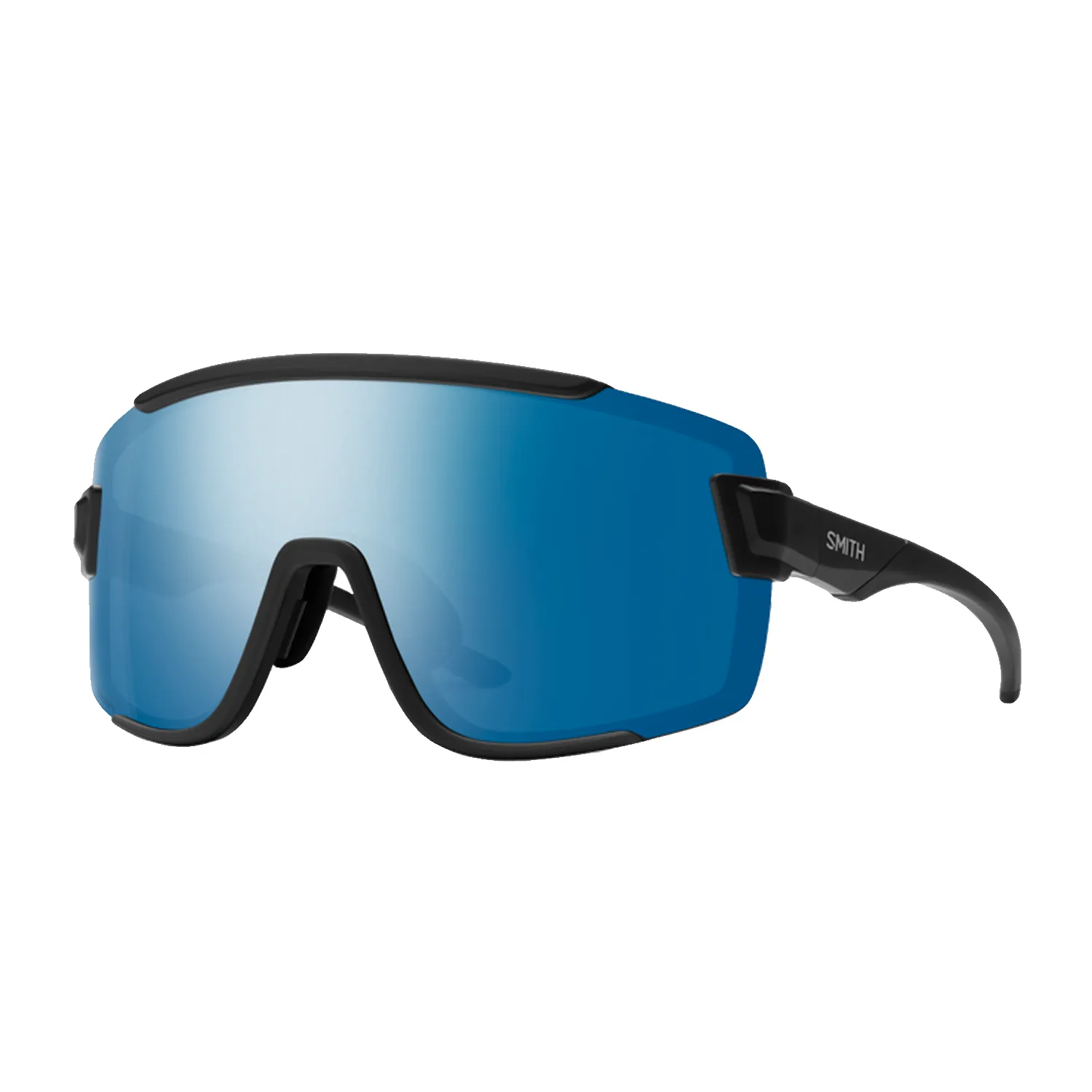 Smith Wildcat Sunglasses Matte Black/ChromaPop Polarized Blue Mirror   Clear