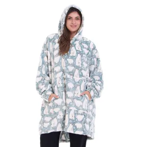 Snuggs Blanket Hoodie Mint Polar Bear