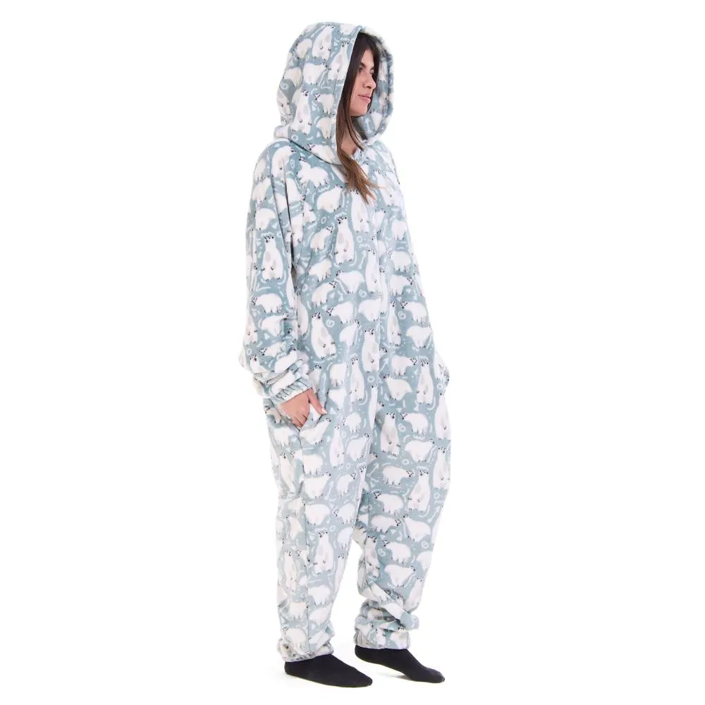 Snuggs Blanket Onesie Petroleum Polar Bear