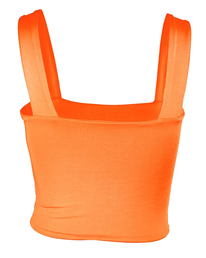 Solid Color Cropped Tank Top