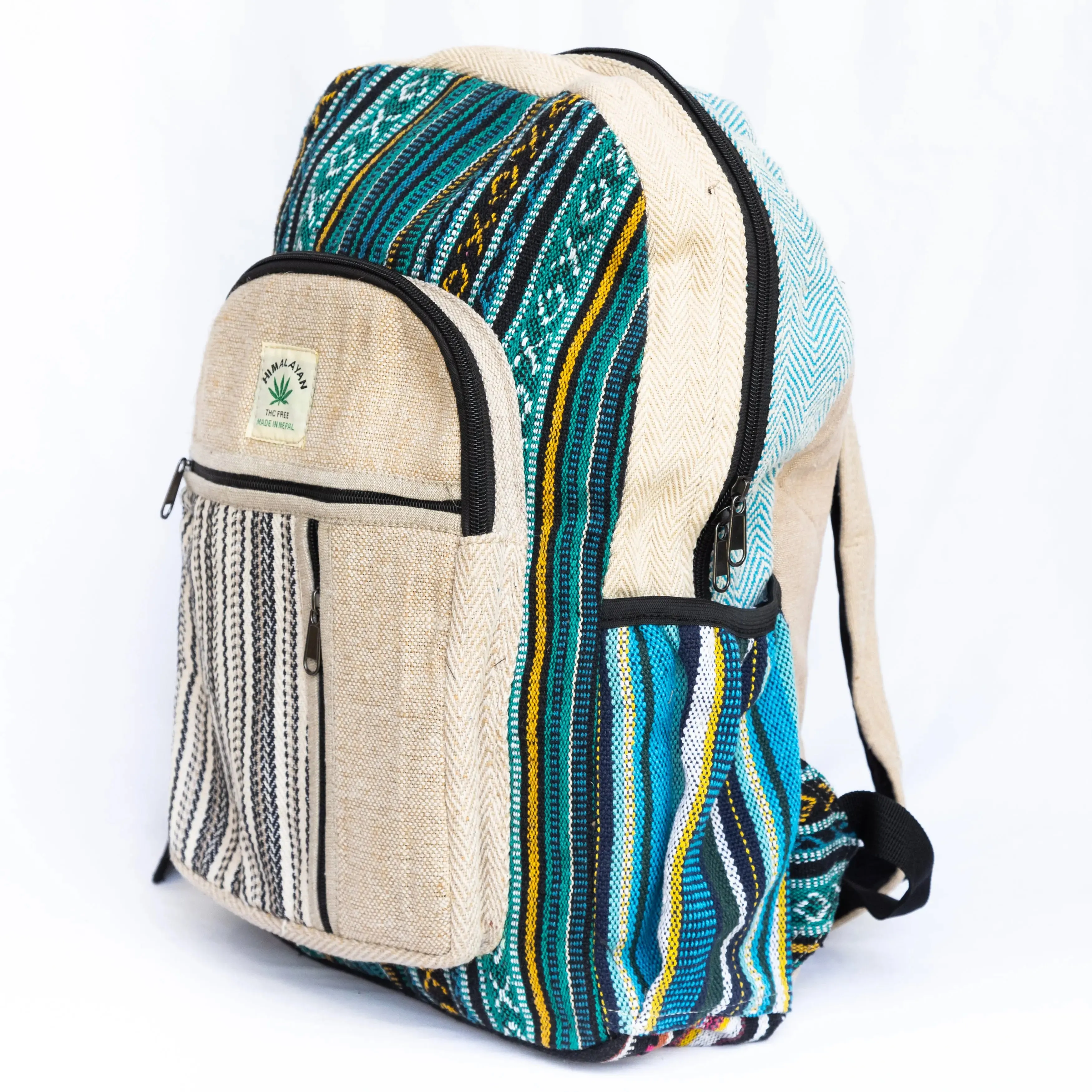 Spacious Hemp Backpack Laptop Pocket Inside