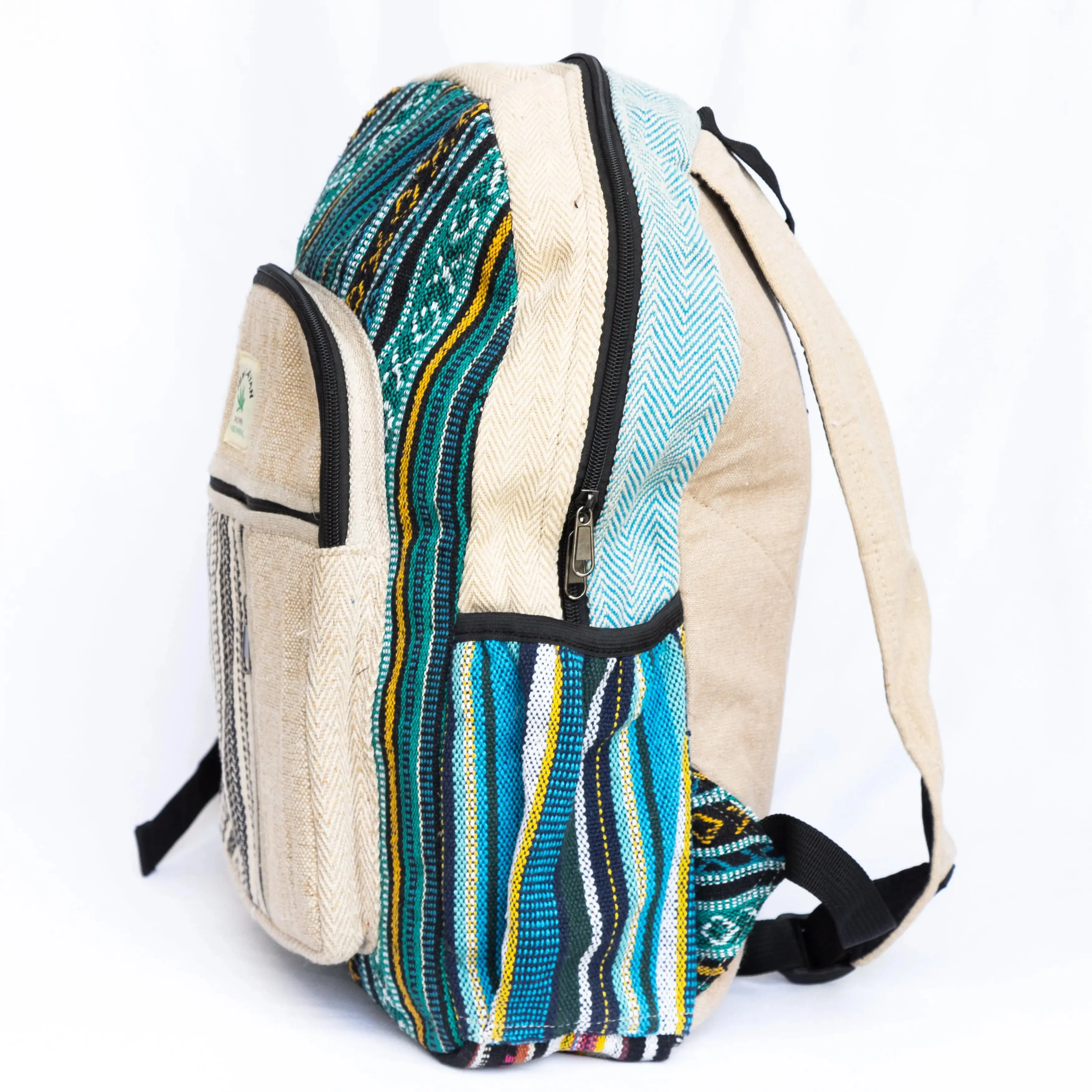 Spacious Hemp Backpack Laptop Pocket Inside