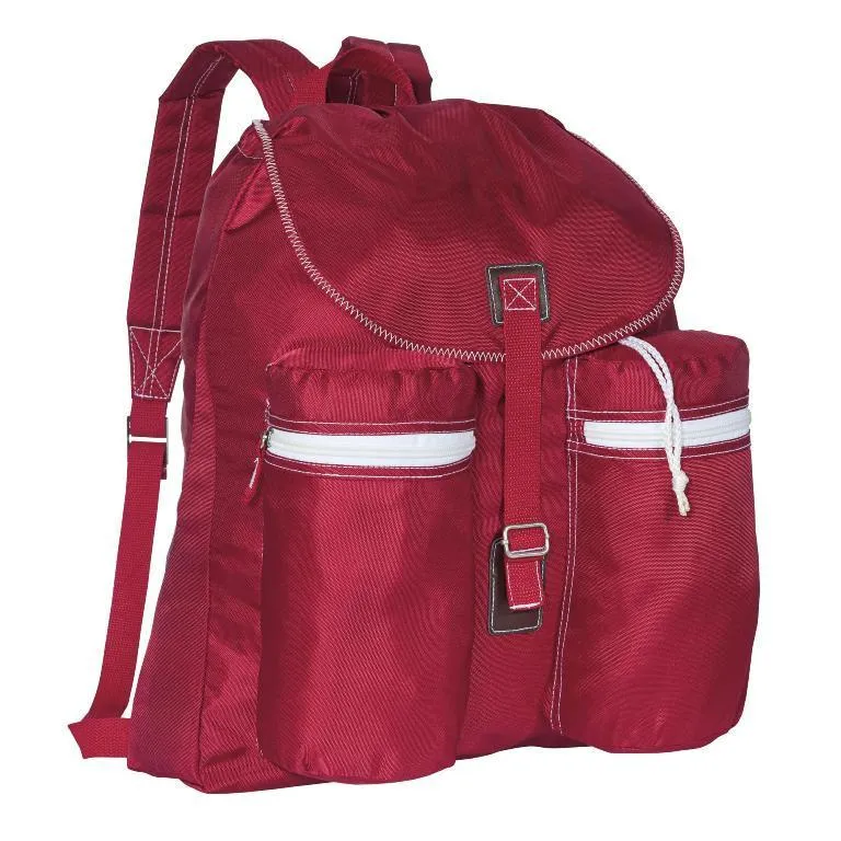 Spacious Rucksack Backpack With Two Exterior Pockets (CloseOut)